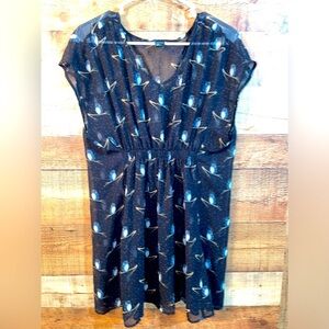 SheSaid sheer owl cover up dress